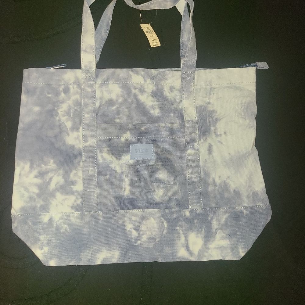 PINK Victoria's Secret Light Blue Tie Dye Bag